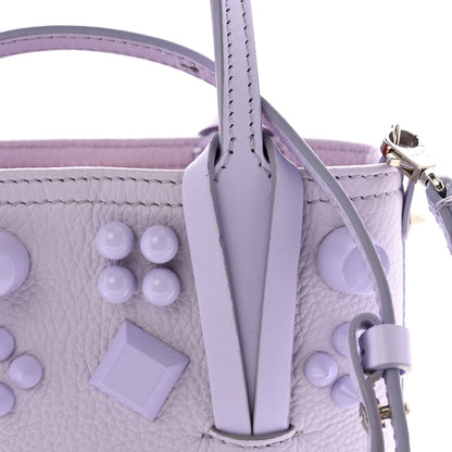 Christian Louboutin Calfskin Empire Spike Studded Mini North South Cabata Tote Lilac Smoke 10 of 10