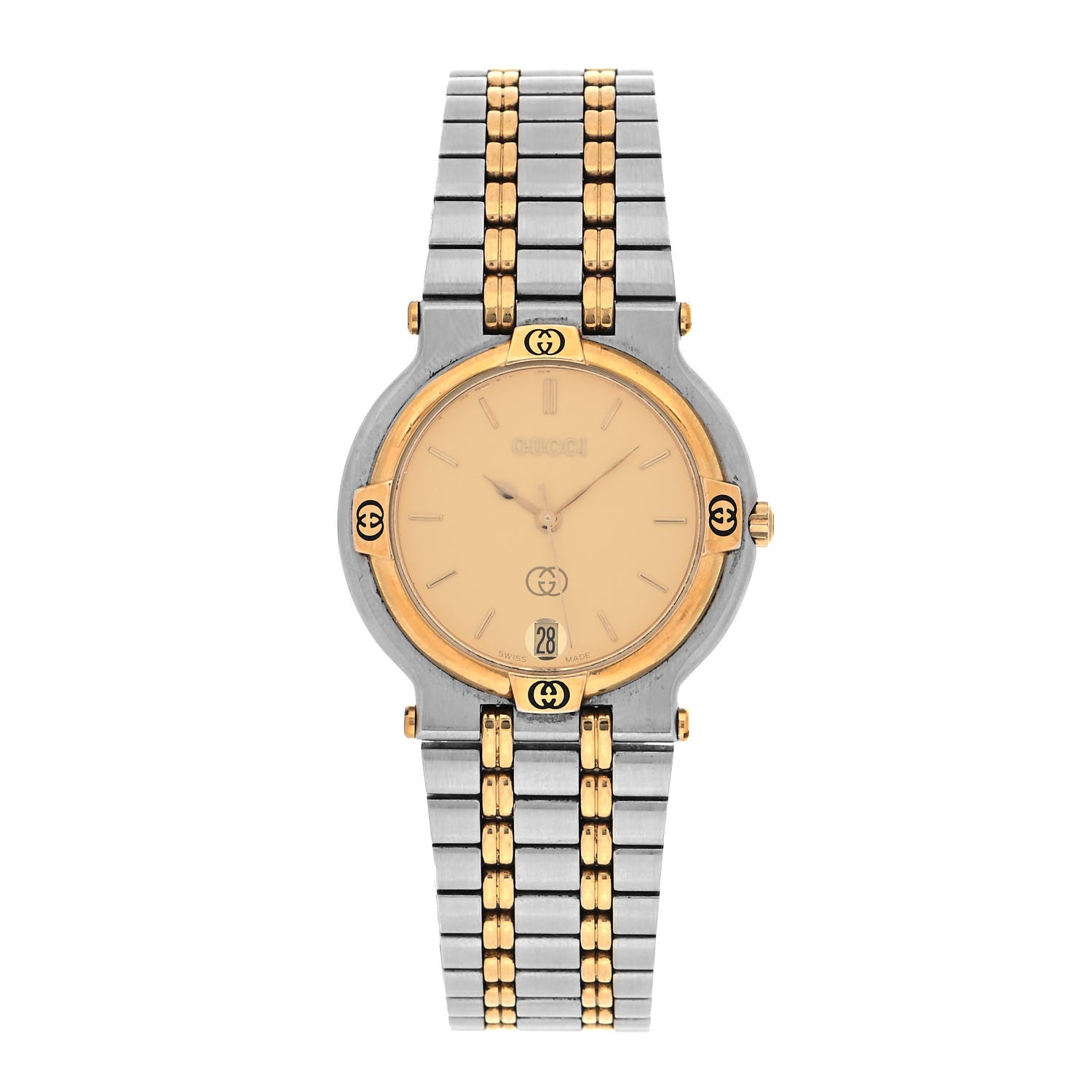 Gucci Stainless Steel 32mm 9000M Quartz Watch Gold 1 of 4
