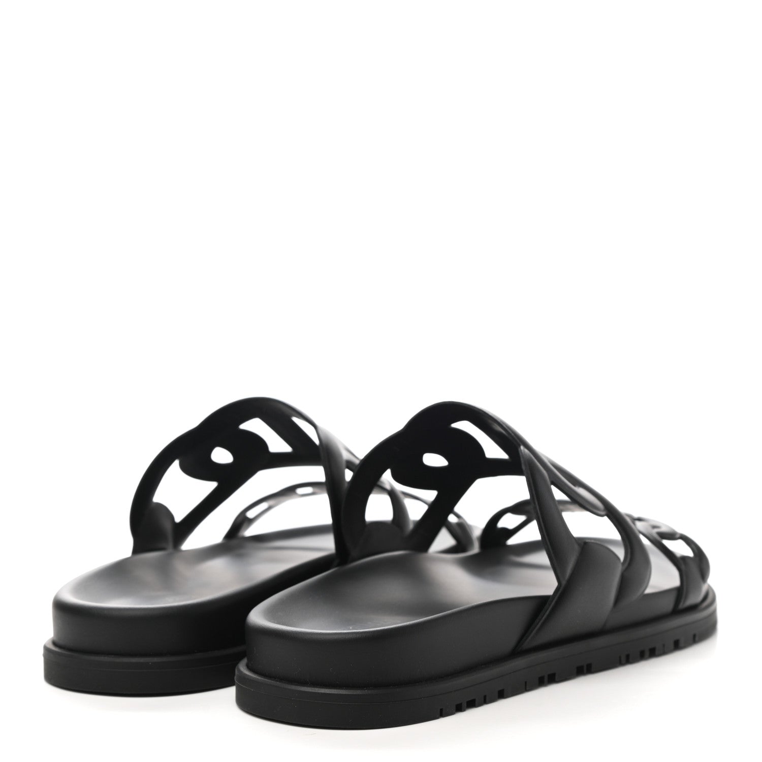 Hermes Nappa Extra Sandals 37 Black 4 of 9
