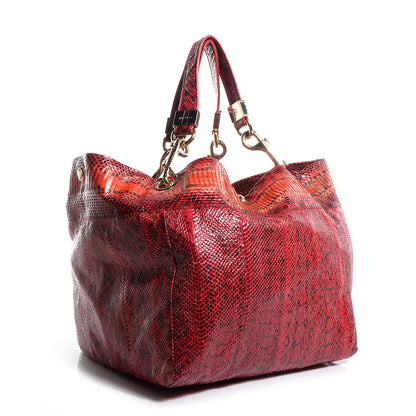 Jimmy Choo Elaphe Lohla-Jayne Medium Tote Red 3 of 7