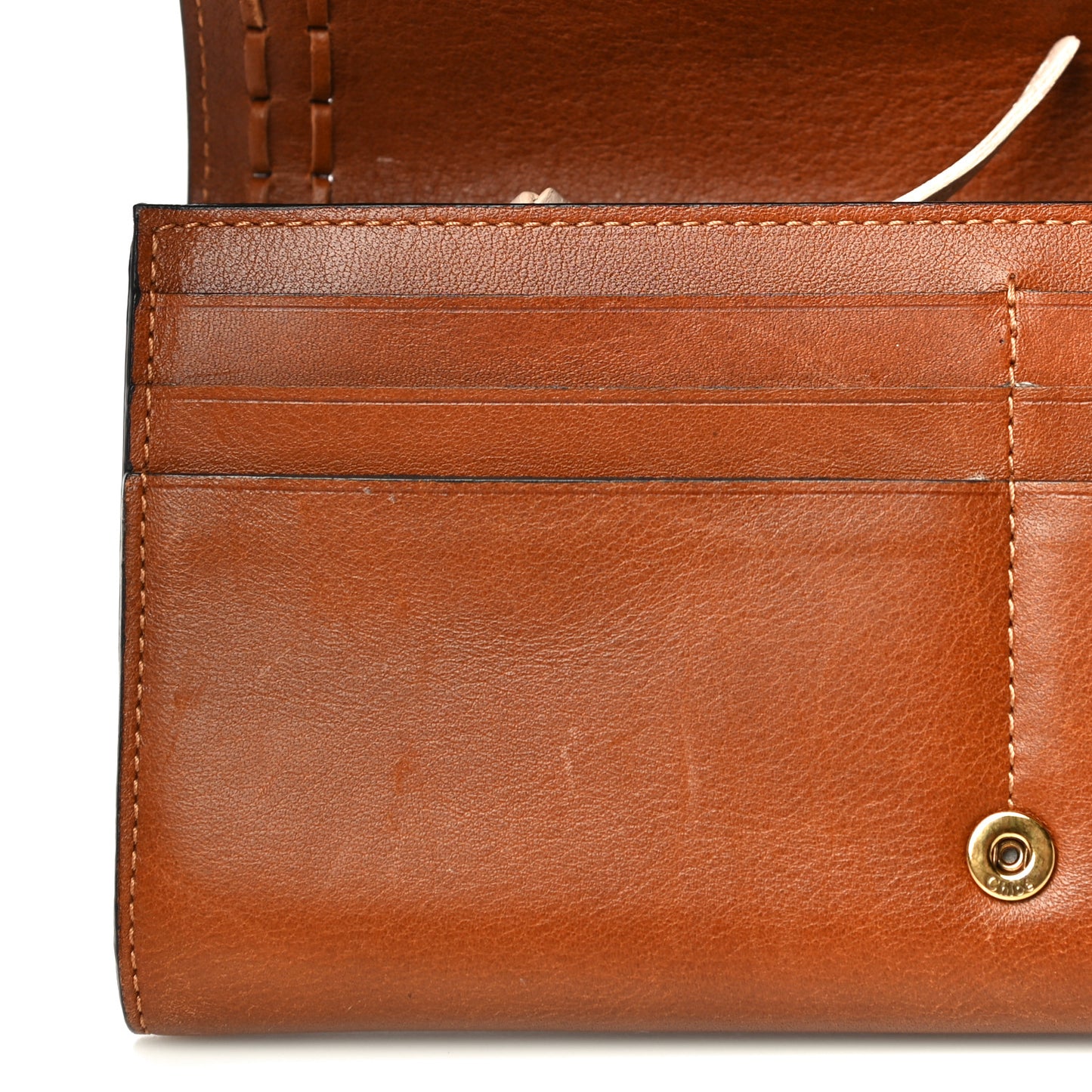 Calfskin Hudson Long Wallet Caramel