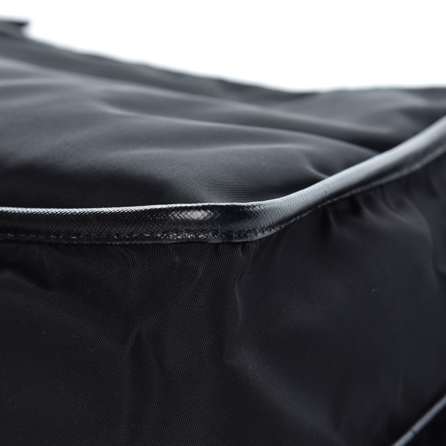 Prada Tessuto Nylon Saffiano Messenger Satchel Black 13 of 15