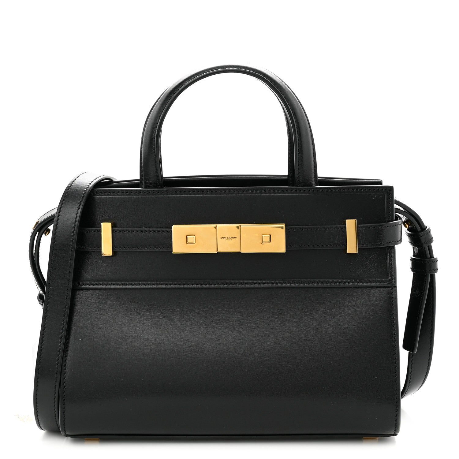 Saint Laurent Smooth Calfskin Manhattan Nano Shopper Tote Black 1 of 9