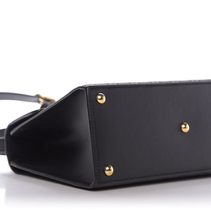 Gucci Guccissima Signature Small Padlock Top Handle Bag Black 6 of 9