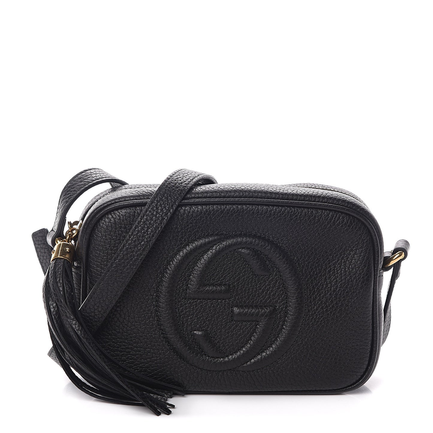 Pebbled Calfskin Mini Soho Disco Bag Black