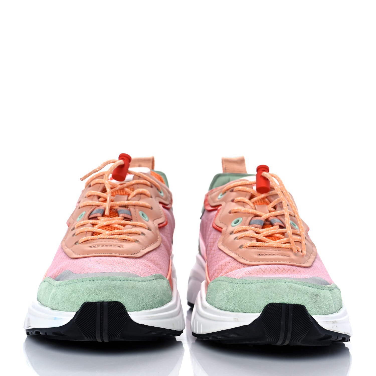 Valentino Garavani Calfskin Split Shegoes Sneakers 38.5 Light Mint Pesca Goldfish 2 of 10