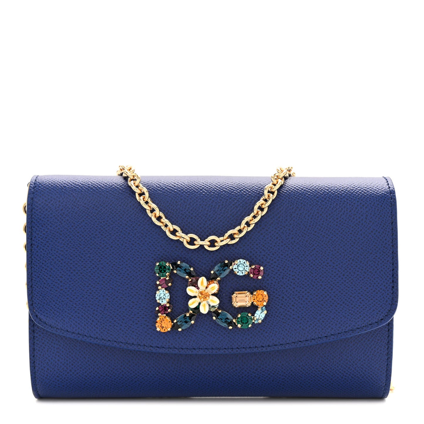 Dauphine Crystal Wallet On Chain Blue