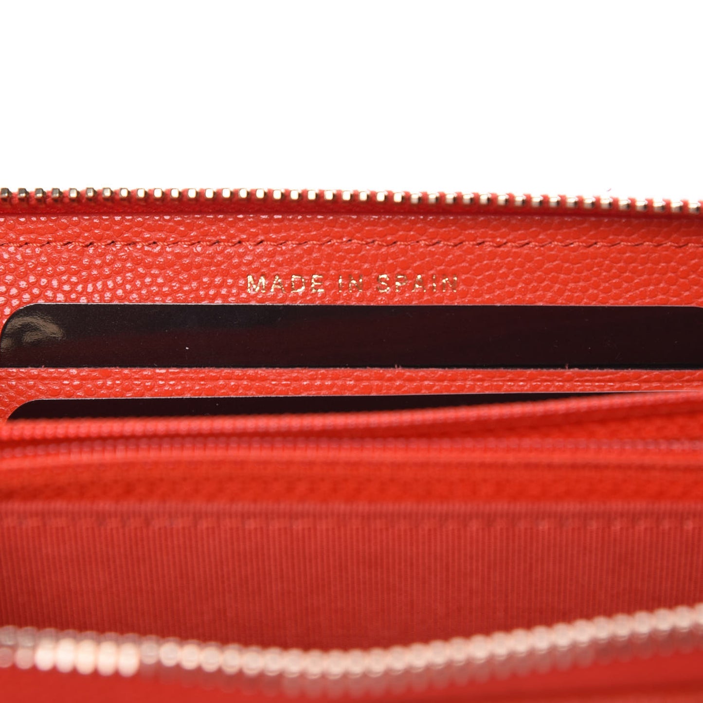 Caviar Quilted Small Zip Around Wallet Red