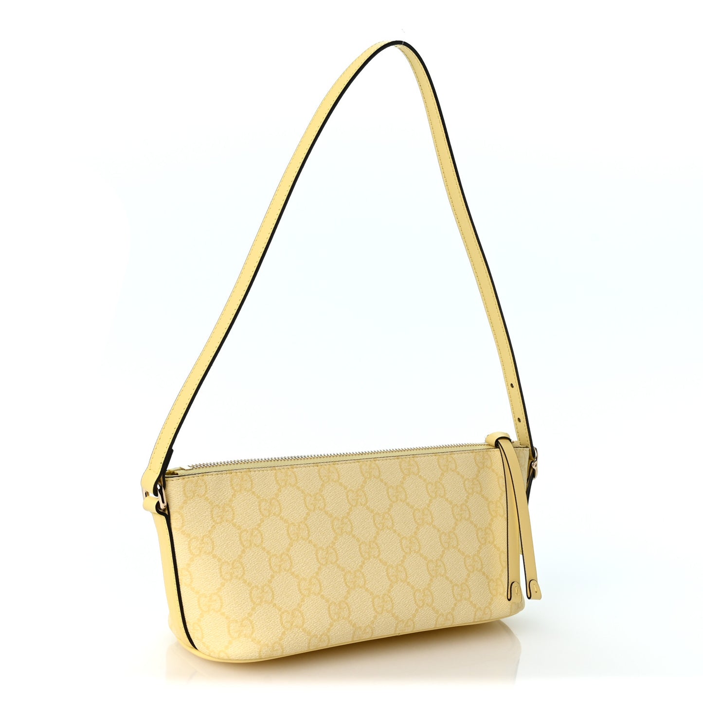 GG Supreme Monogram Emblem Small Shoulder Bag Yellow