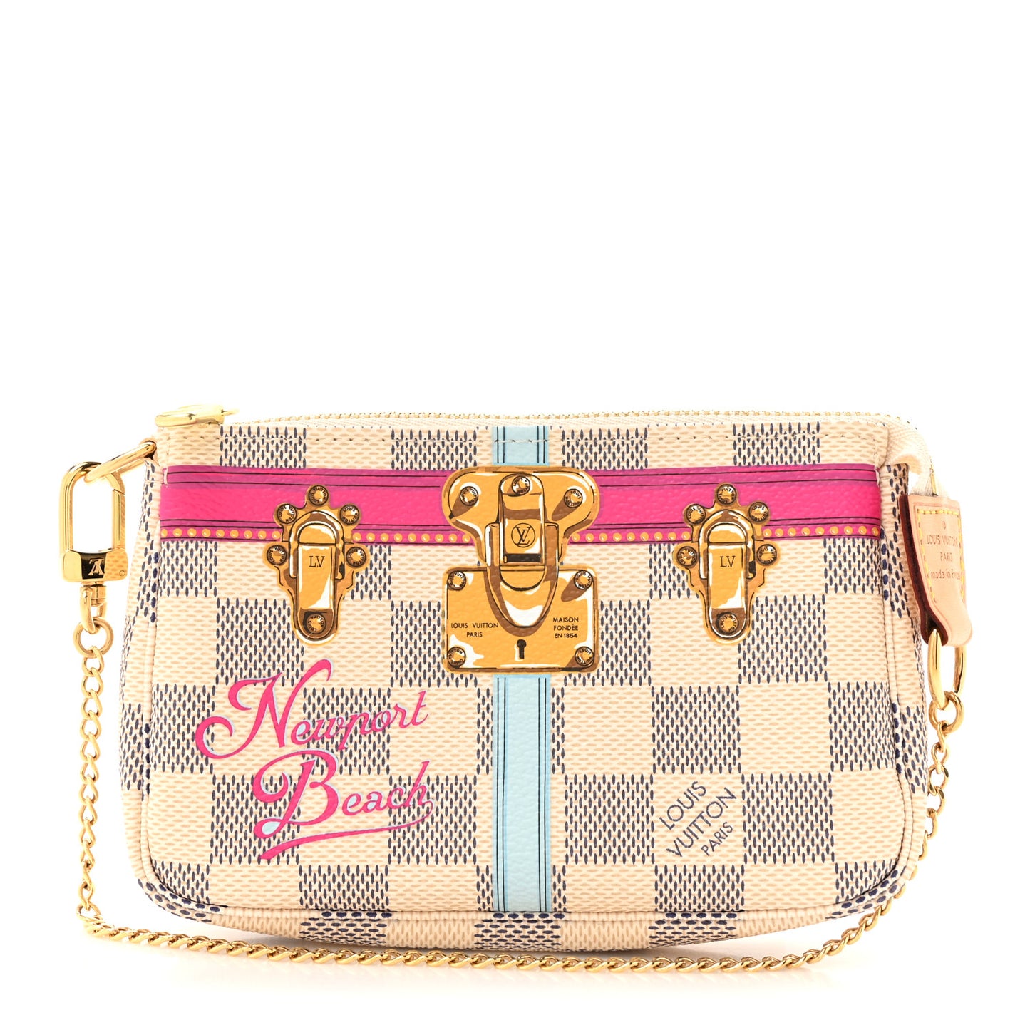 Damier Azur Summer Trunks Newport Beach Mini Pochette Accessories