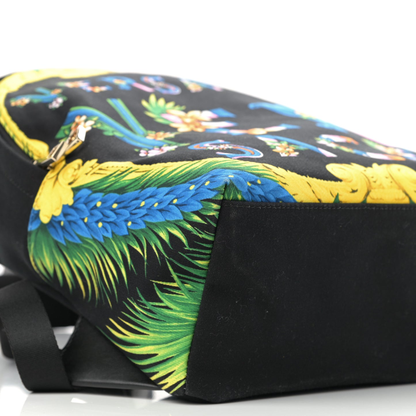Nylon Print Backpack Black Multicolor