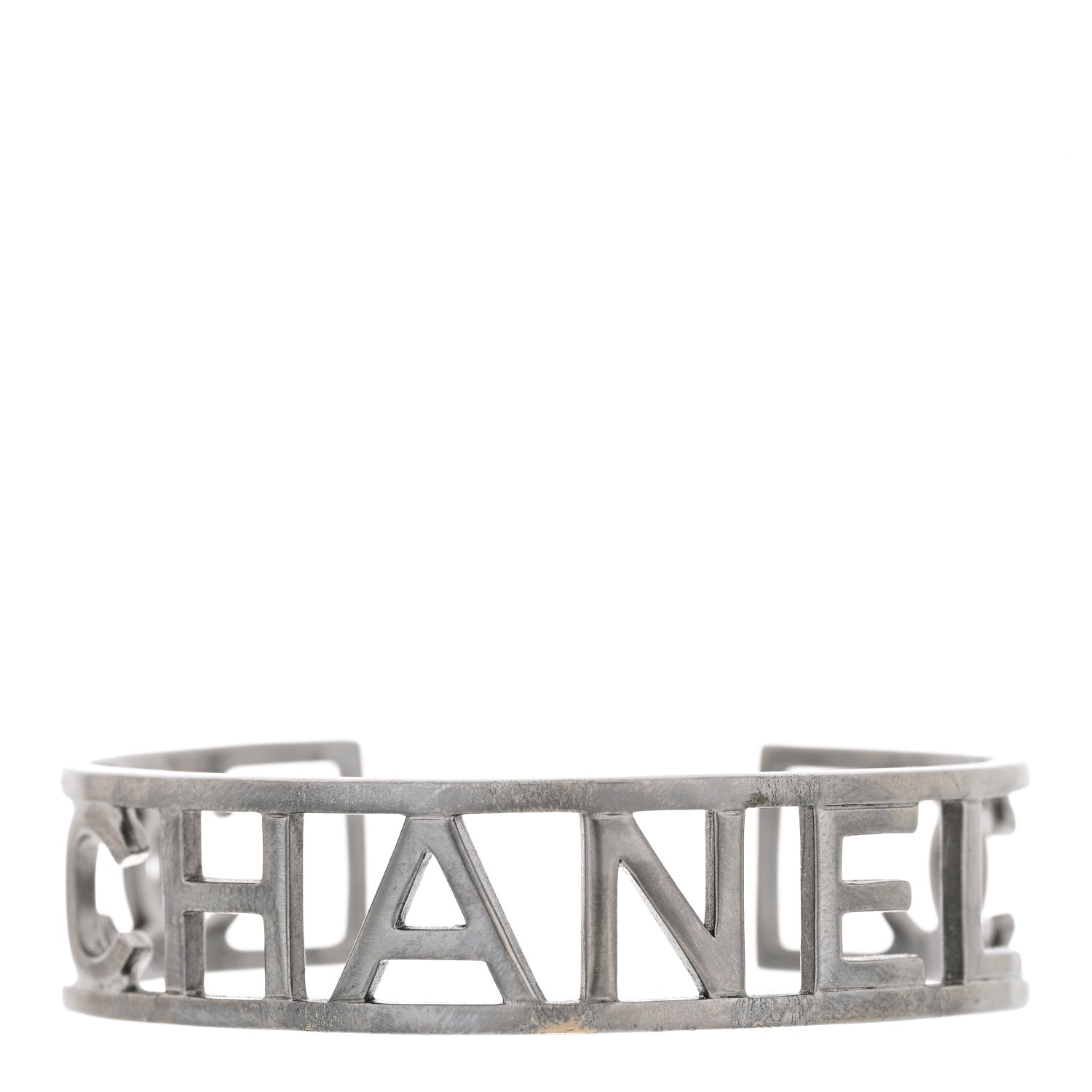 Chanel Ruthenium Logo Cuff Bracelet 1 of 5