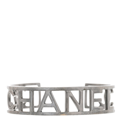 Chanel Ruthenium Logo Cuff Bracelet 1 of 5