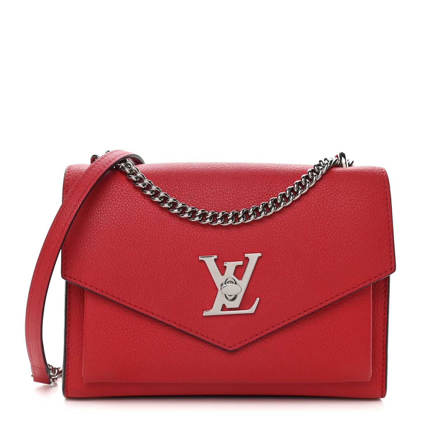 Soft Calfskin Mylockme Chain Bag BB Rubis