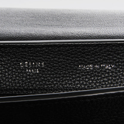 Celine Drummed Calfskin Suede Medium Trapeze Black 6 of 9