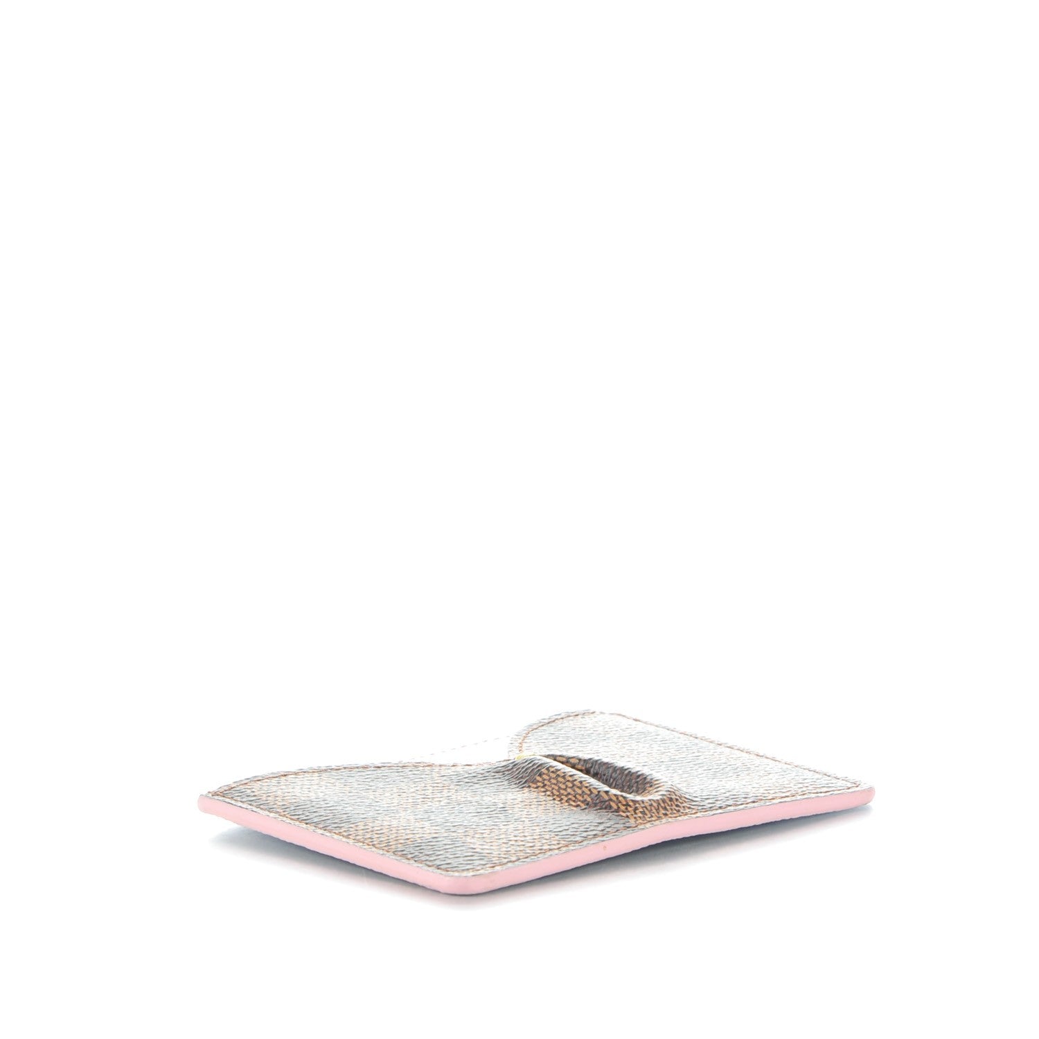 Louis Vuitton Damier Ebene Caissa Card Holder Rose Ballerine 4 of 7