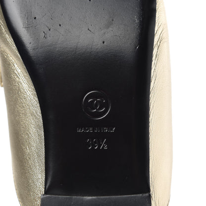 Chanel Metallic Lambskin Chain Braided Mules 39.5 Light Gold 8 of 10