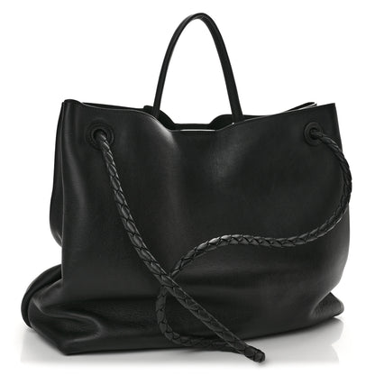 Bottega Veneta Silky Calfskin Large Andiamo Shoulder Bag Black 3 of 11