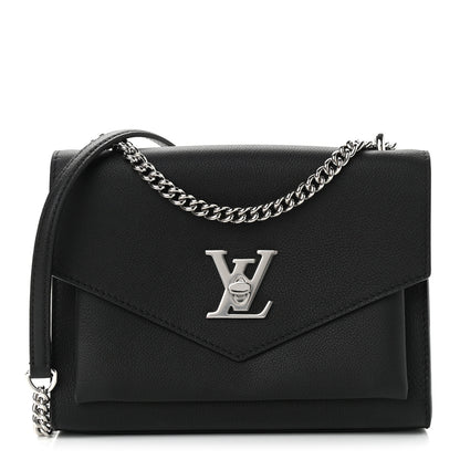 Louis Vuitton Soft Calfskin Mylockme Chain Bag BB Black 1 of 11