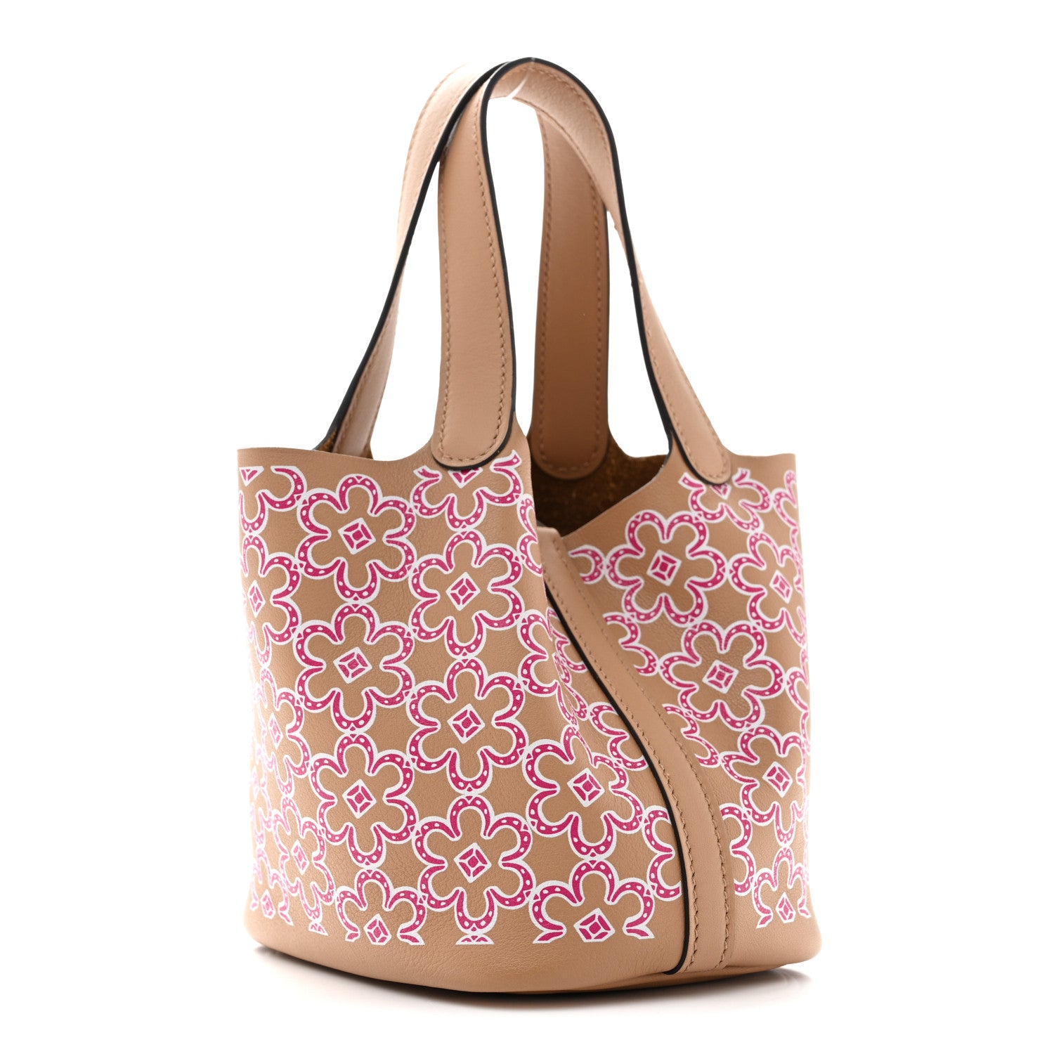 Hermes Swift Micro Lucky Daisy Picotin Lock Chai Rose White 3 of 10
