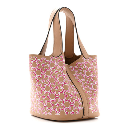 Hermes Swift Micro Lucky Daisy Picotin Lock Chai Rose White 3 of 10