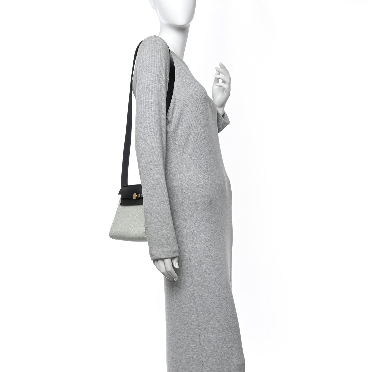 Hermes Military Toile Vache Hunter Herbag Zip Retourne 20 Ecru Vert Moyen Black 3 of 11