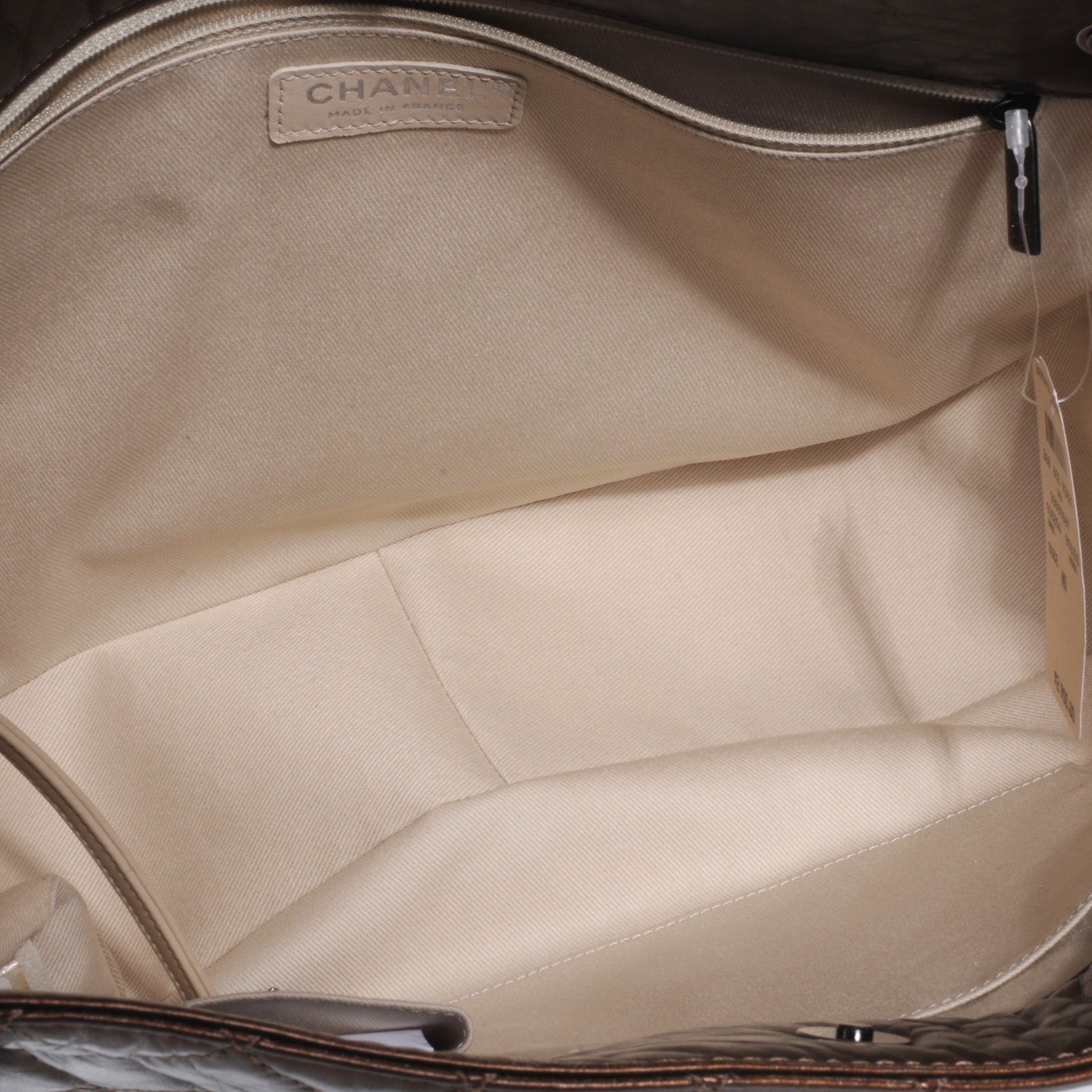 Chanel Aged Calfskin Reissue 2.55 Tote Bronze 8 of 9