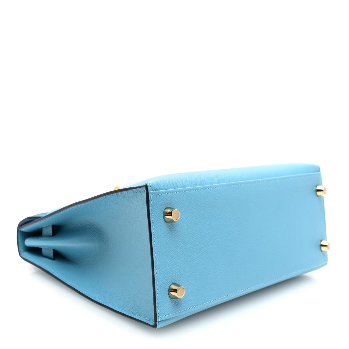 Madame Calfskin Kelly Sellier 25 Bleu du Nord