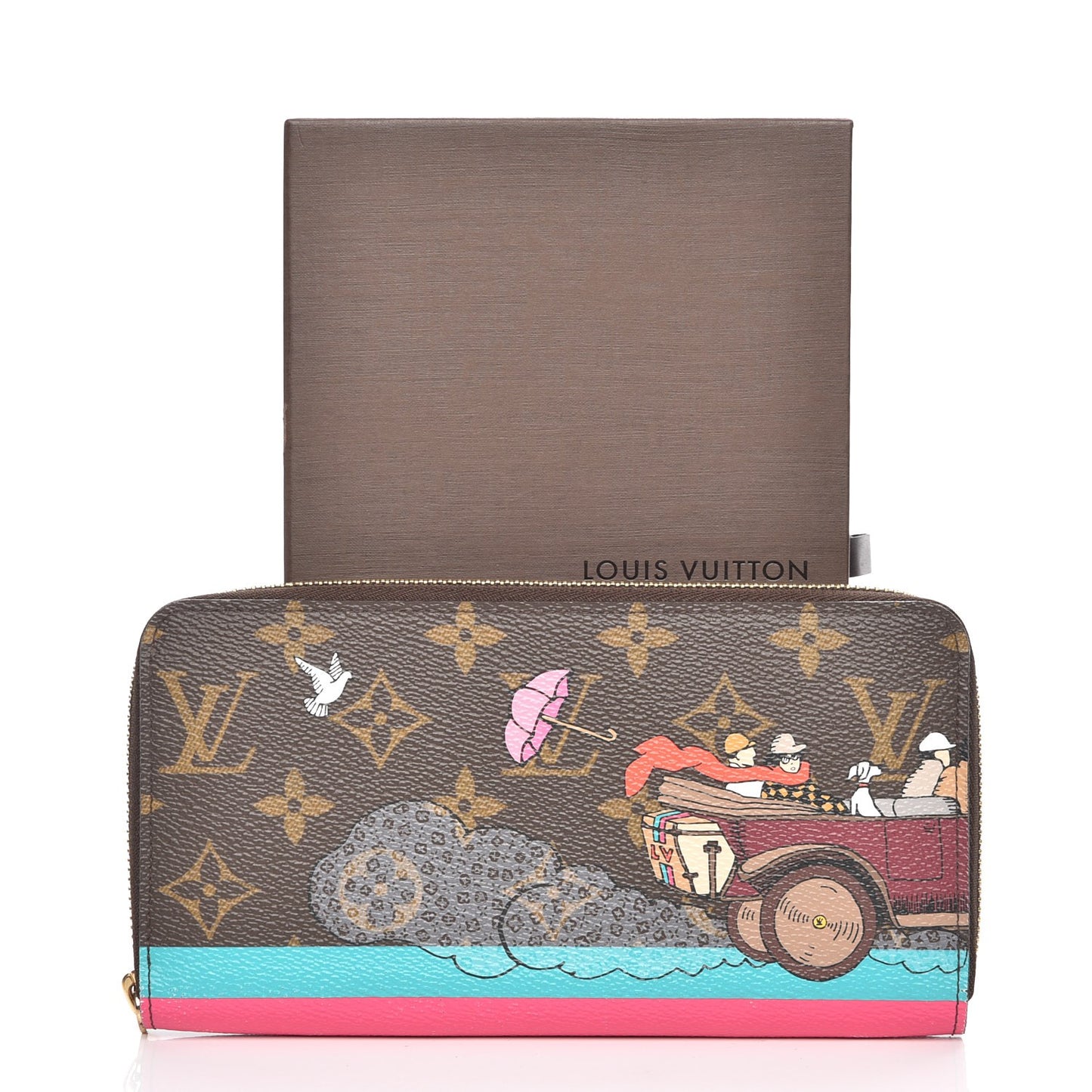 Monogram 2015 Christmas Animation Zippy Wallet Hibiscus