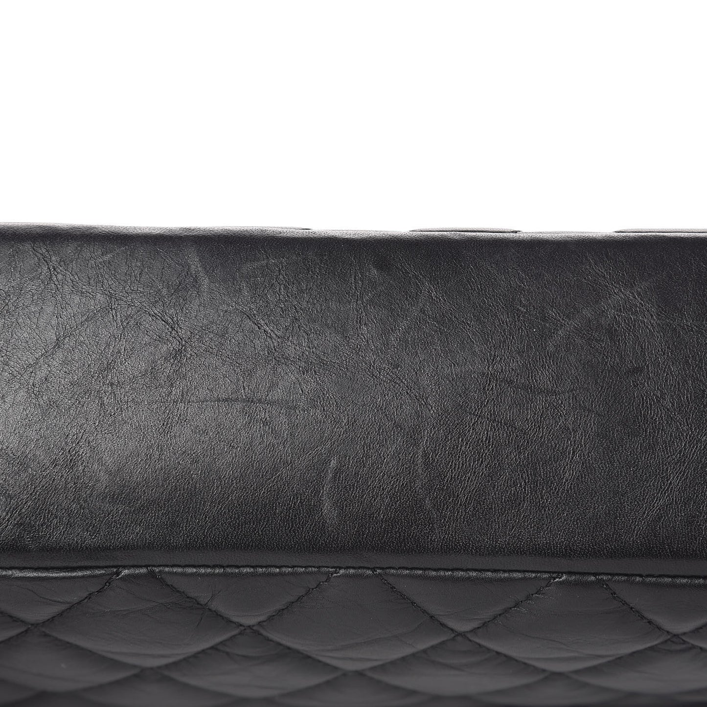 Aged Calfskin Quilted Small Lady Pearly Flap Black