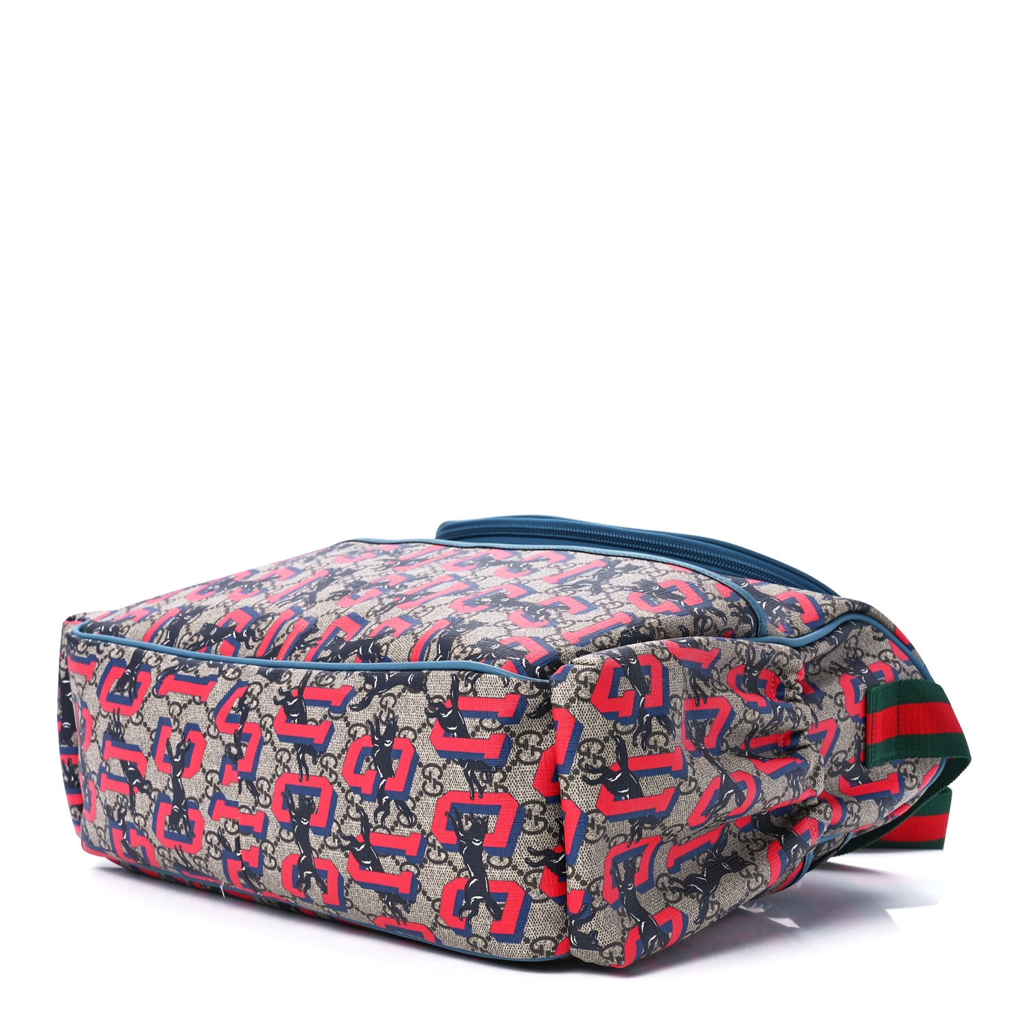 Gucci GG Supreme Monogram Gucci Wolf Diaper Bag Beige Red 12 of 14