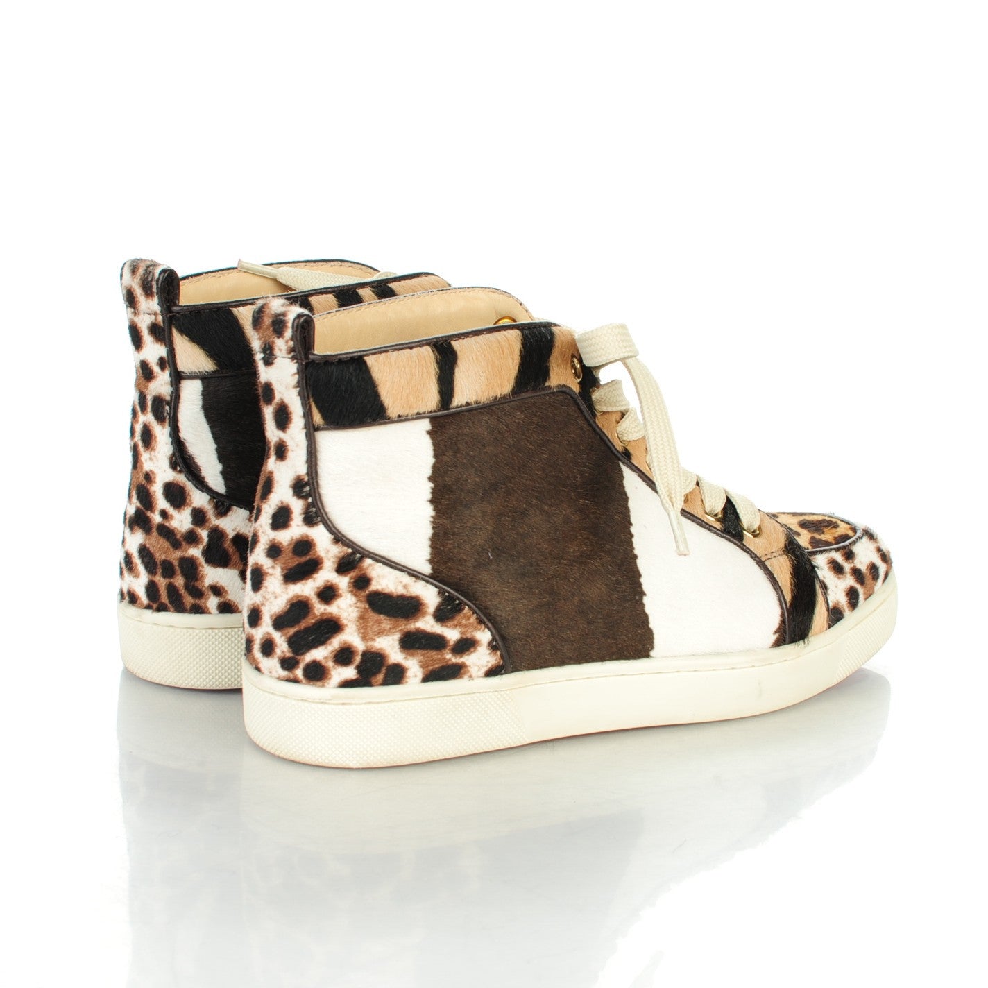 Calf Hair Animal Print Rantus Orlato Womens Flat Sneakers 37.5
