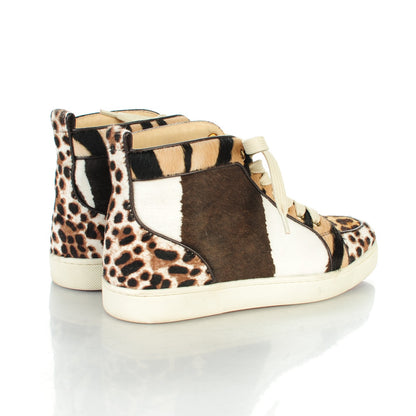 Christian Louboutin Calf Hair Animal Print Rantus Orlato Womens Flat Sneakers 37.5 5 of 10