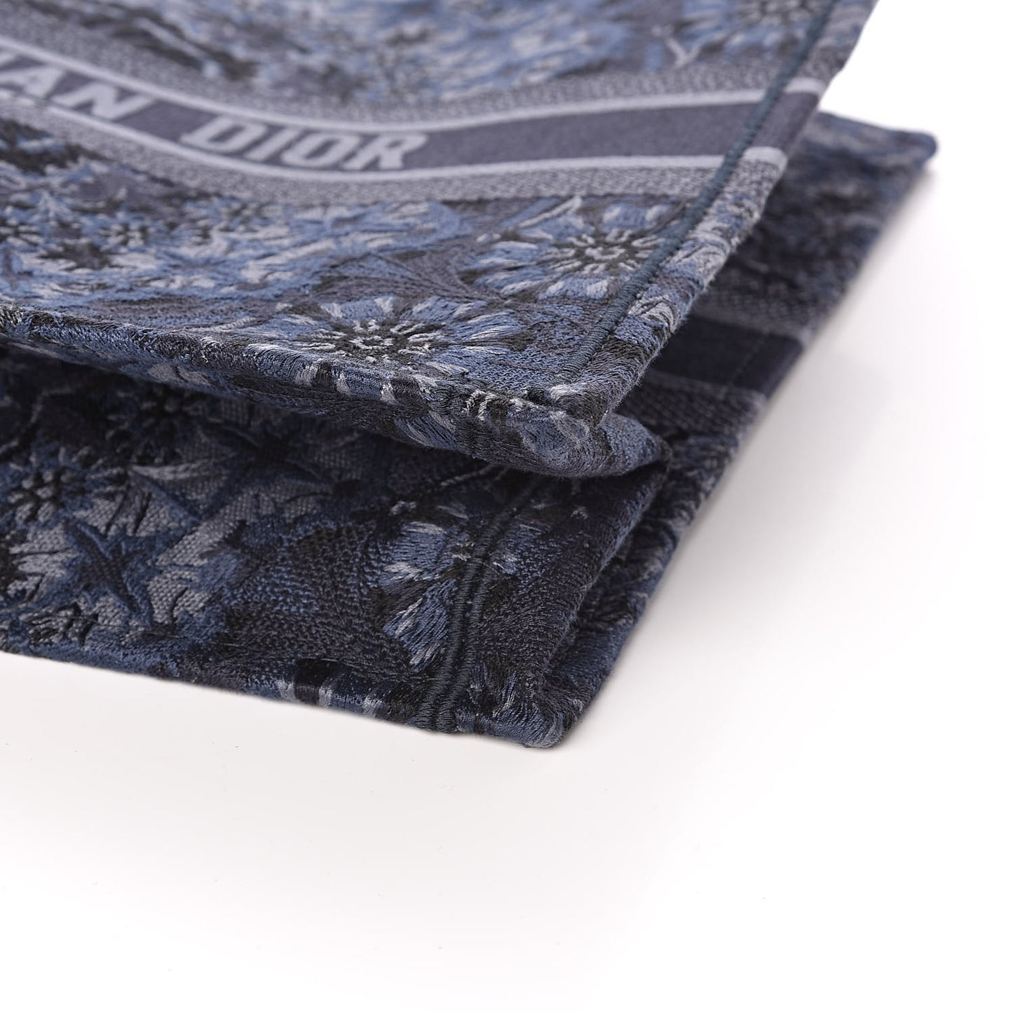 Canvas Embroidered KaleiDioroscopic Book Tote Blue