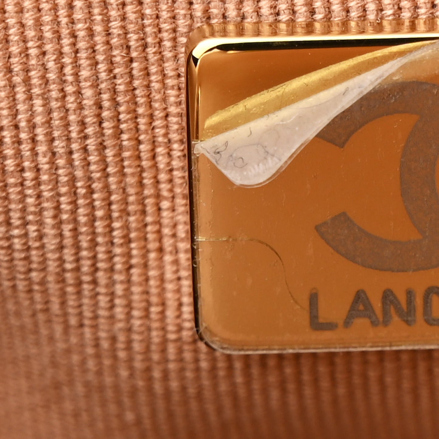 Shiny Caviar Quilted Small Duma Pockets Drawstring Backpack Dark Beige