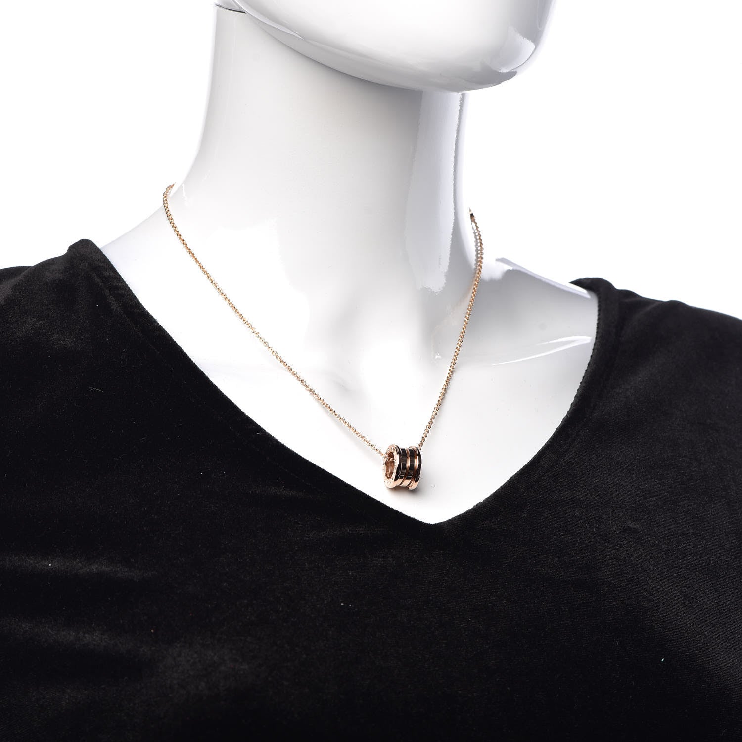 Bulgari 18K Rose Gold B.Zero1 Pendant Necklace 2 of 8