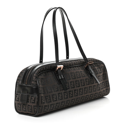 Fendi Zucchino Small Buckle Tote Brown 3 of 9