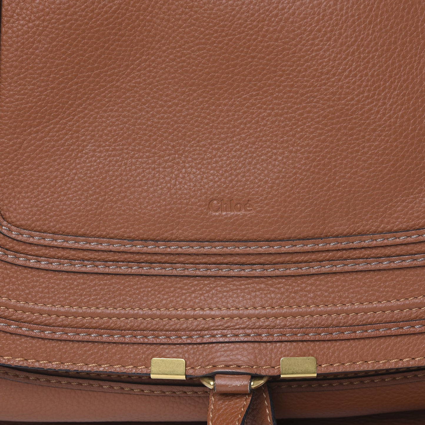 Calfskin Large Marcie Satchel Tan