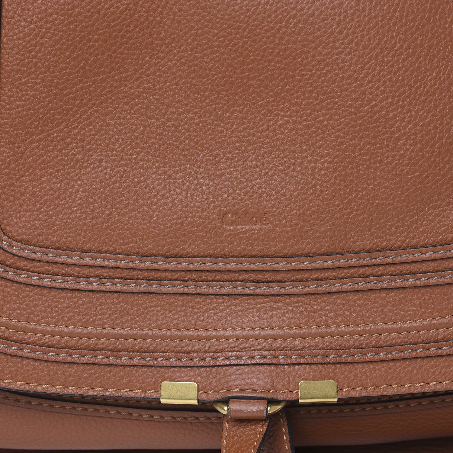 Chloe Calfskin Large Marcie Satchel Tan 13 of 13
