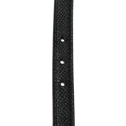Hermes Swift Epsom 13mm Mini Laquee Reversible Belt 85 Black Bleu Saphir 6 of 9