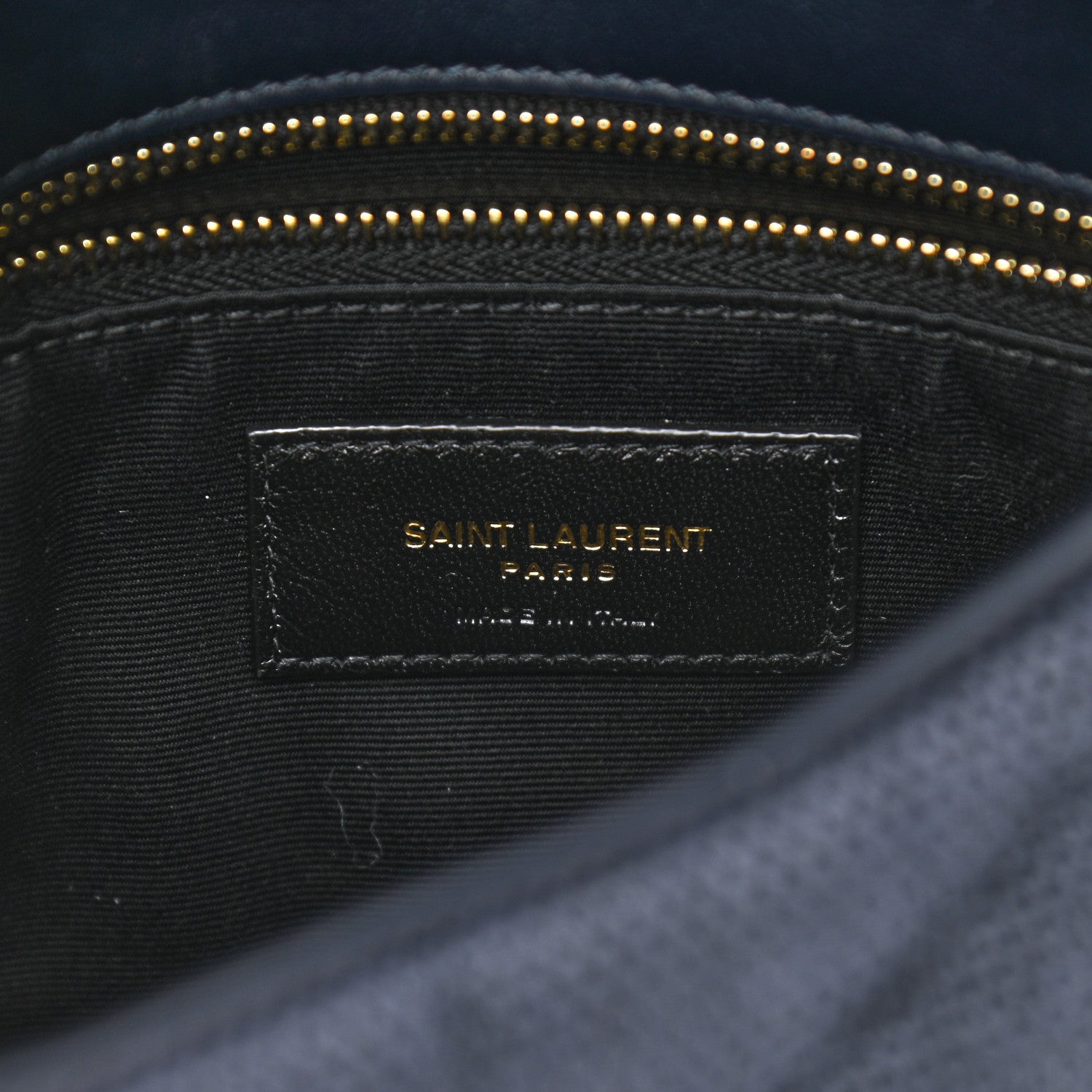 Saint Laurent Canvas Quilted Toy Loulou Puffer Monogram Chain Satchel Deep Marine 7 of 10