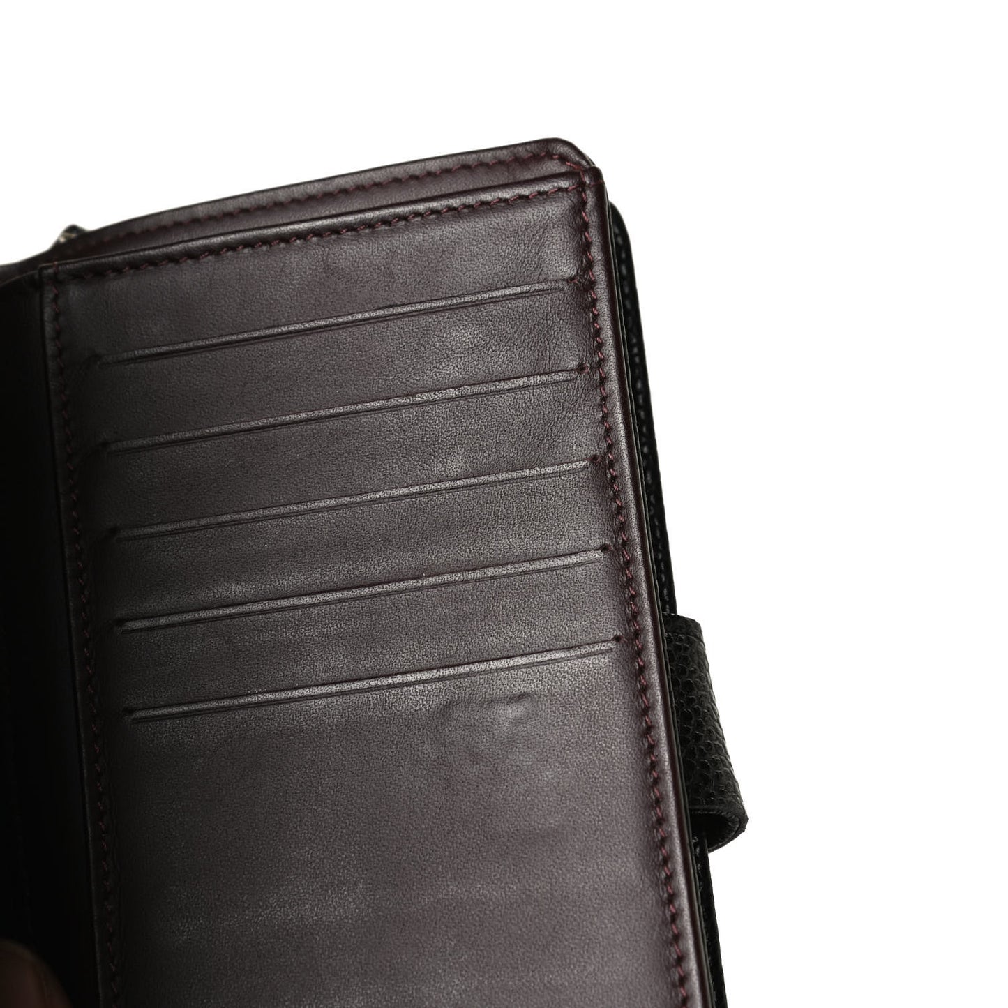 Caviar Quilted Zipped Pocket Wallet Black