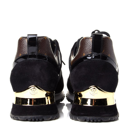 Louis Vuitton Suede Monogram Run Away Sneakers 37 Black 6 of 10