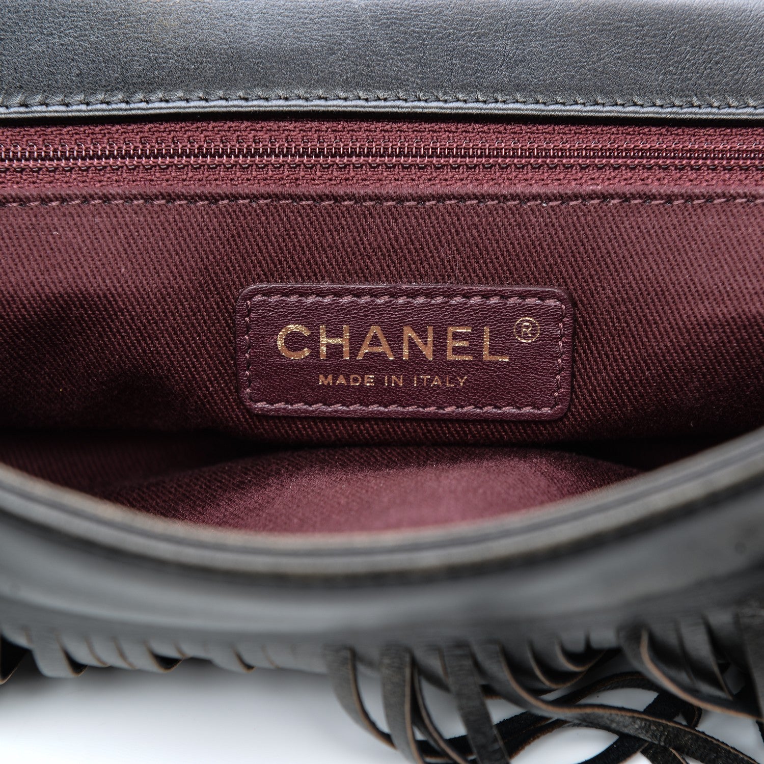 Chanel Metallic Calfskin Quilted Large Into The Fringe Flap Black 6 of 9