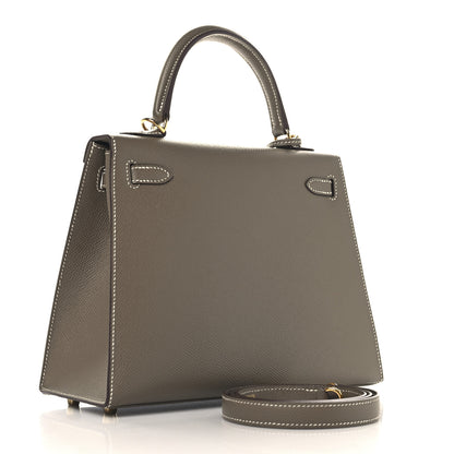 Hermes Epsom Kelly Sellier 25 Etoupe 3 of 13
