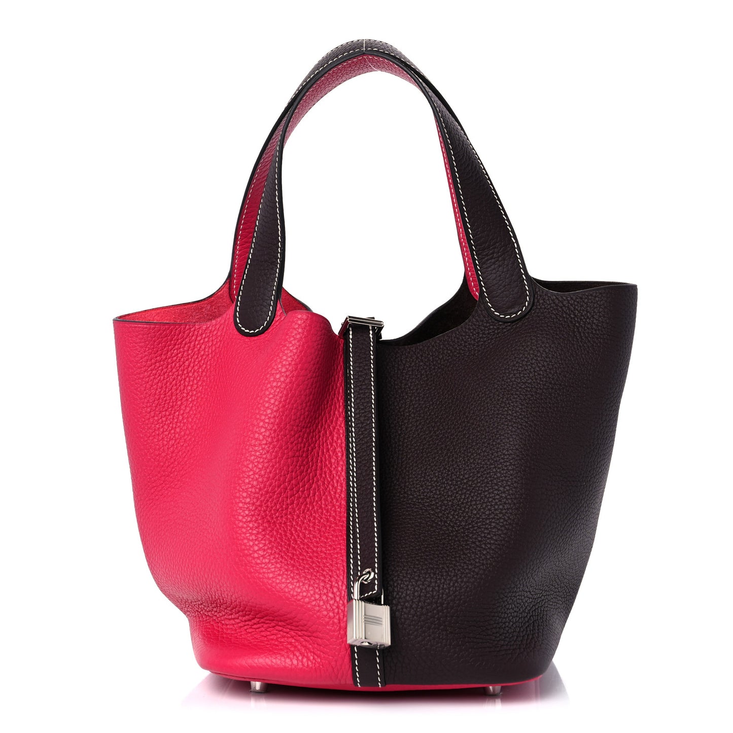 Taurillon Clemence Casaque Picotin Lock 22 MM Rouge Sellier Framboise