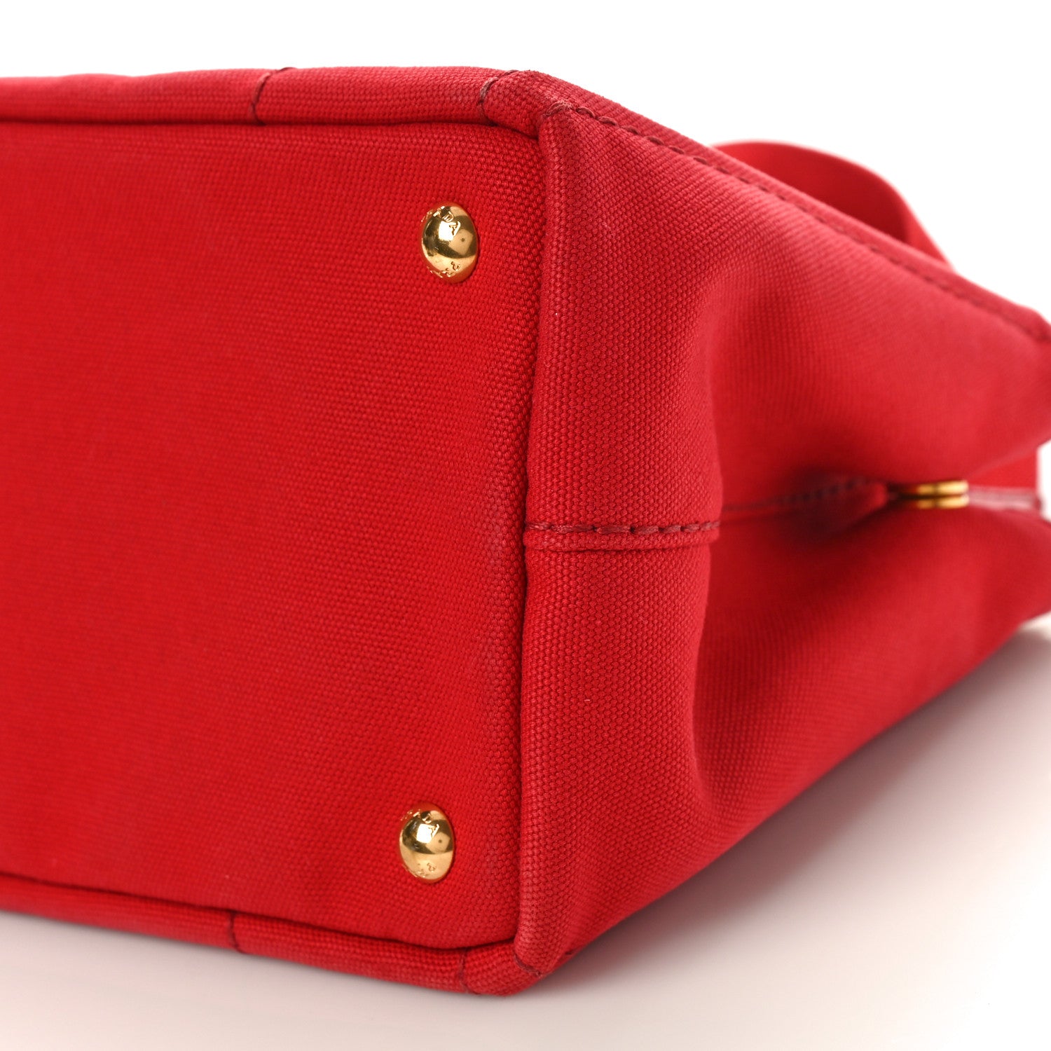 Prada Canapa Small Logo Tote Rosso 8 of 10