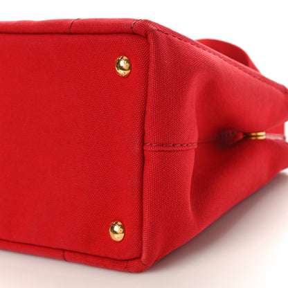Prada Canapa Small Logo Tote Rosso 8 of 10