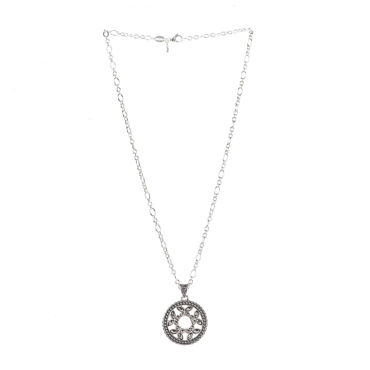 John Hardy Sterling Silver 18K Yellow Gold Kawung Pendant Necklace 3 of 5