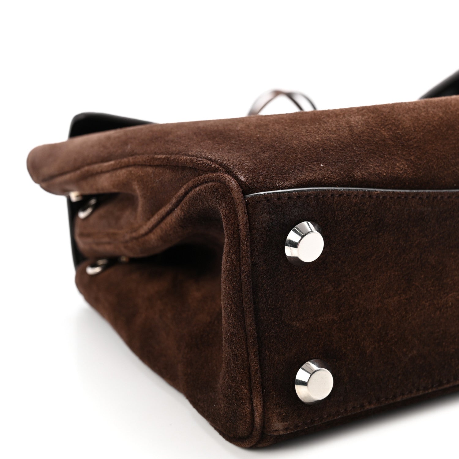 Balenciaga Waxed Suede Small Rodeo Top Handle Handbag Light Espresso 8 of 9